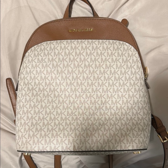 Michael Kors Handbags - Michael Kors Brown and Cream Fashion Backpack